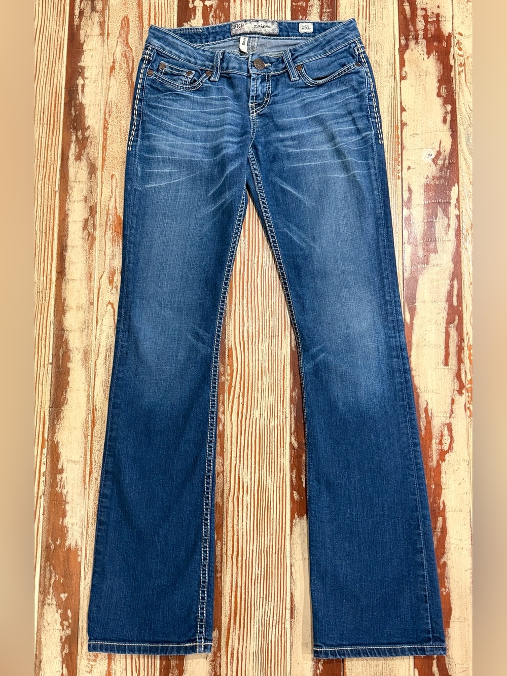 BKE Women's Sabrina Bootcut 25L Blue Jeans